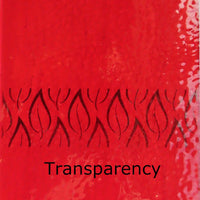 Plaque de Verre Cerise Brillante Martelée