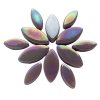 Mosaiksteinen Elipsenform Perle Glas Flieder