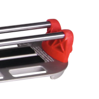 Detail of the guide bars and support of the Rubi STAR 42 tile cutter