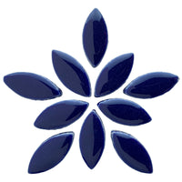 Mosaiksteinen Elipsenform 25mm Indigo