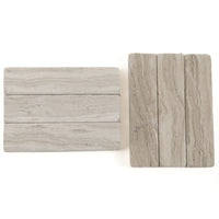 Baguettes en marbre à veinage bois blanc