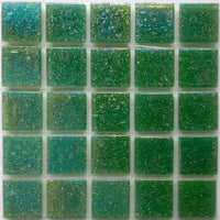 Pâtes De Verre Irisées 20mm Vert Luxuriant