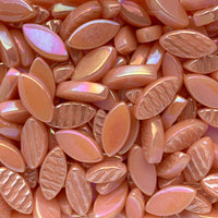 Mosaiksteinen Elipsenform Perle Glas Aprikose