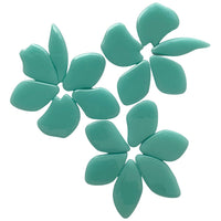 Verre Mosaique - glass mosaic -Glasmosaik-glasmozaïek-Bloemblaadjes Glas Lichtcyaan - mosaicshop