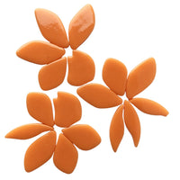 Verre Mosaique - glass mosaic -Glasmosaik-glasmozaïek-Bloemblaadjes Glas Opaaloranje - mosaicshop