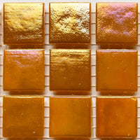 Verre Mosaique - glass mosaic -Glasmosaik-glasmozaïek-Glasmozaiek Iriserend 20mm Oranje - mosaicshop