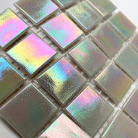 Verre Mosaique - glass mosaic -Glasmosaik-glasmozaïek-Glasmozaiek Iriserend 20mm Rookkwarts - mosaicshop