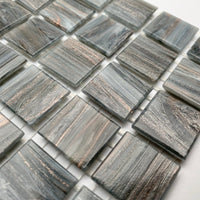 Verre Mosaique - glass mosaic -Glasmosaik-glasmozaïek-Glasmozaiek met Goud Dooradert 20mm Nachtnevel - mosaicshop