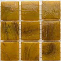 Verre Mosaique - glass mosaic -Glasmosaik-glasmozaïek-Glasmozaiek met Goud Dooradert 20mm Oker - mosaicshop