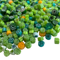 Verre Mosaique - glass mosaic -Glasmosaik-glasmozaïek-Millefiori Groenmix - mosaicshop