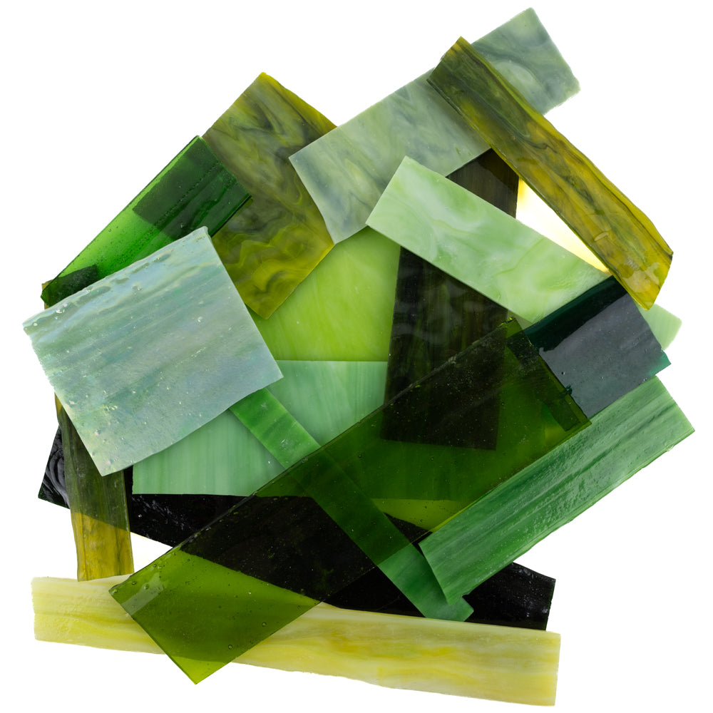 Chutes de verre  Vitraux Opus Mélange XL Vert
