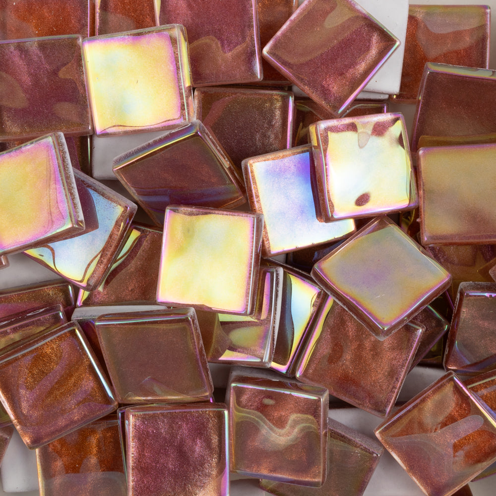 Kristall Wavy Irisierend 20mm Karmesinrot