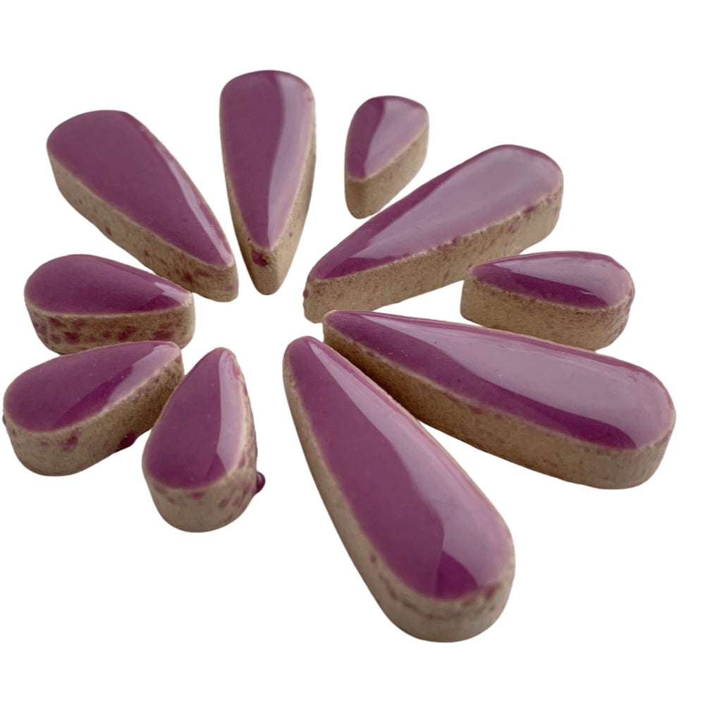 Ceramic Teardrops  Purple