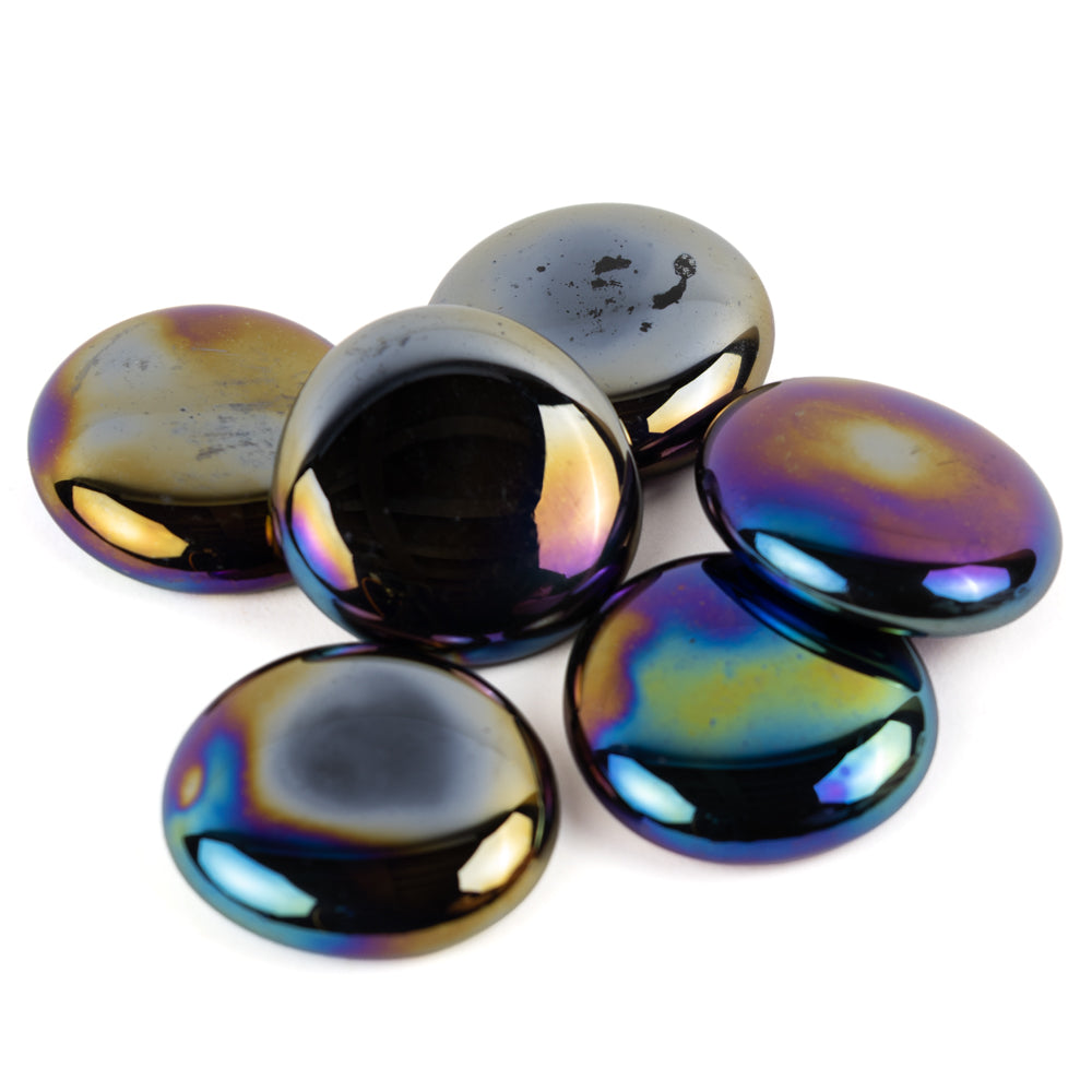 Billes de Verre XL 30-36mm Noir Irisée