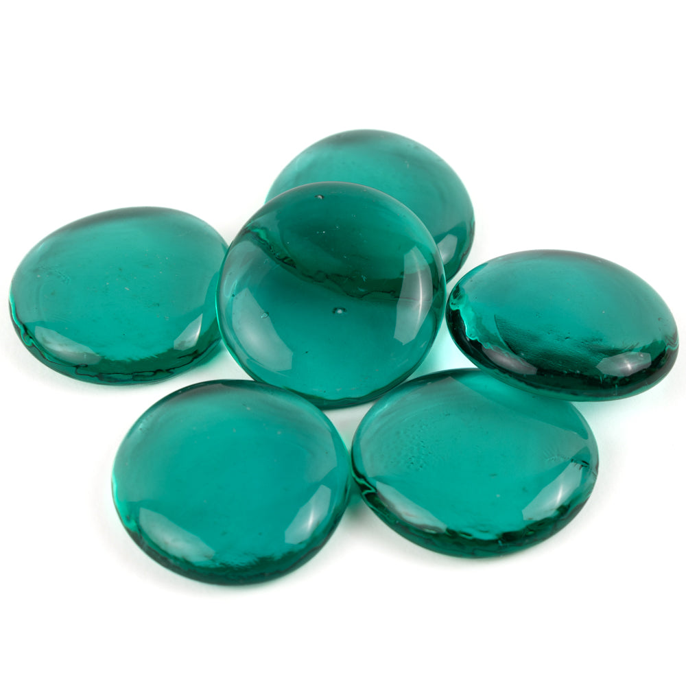 Billes de Verre XL 30-36mm  Cyan Cristal