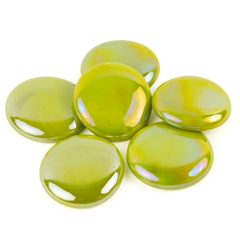 Billes de Verre XL 30-36mm  Kiwi Irisée