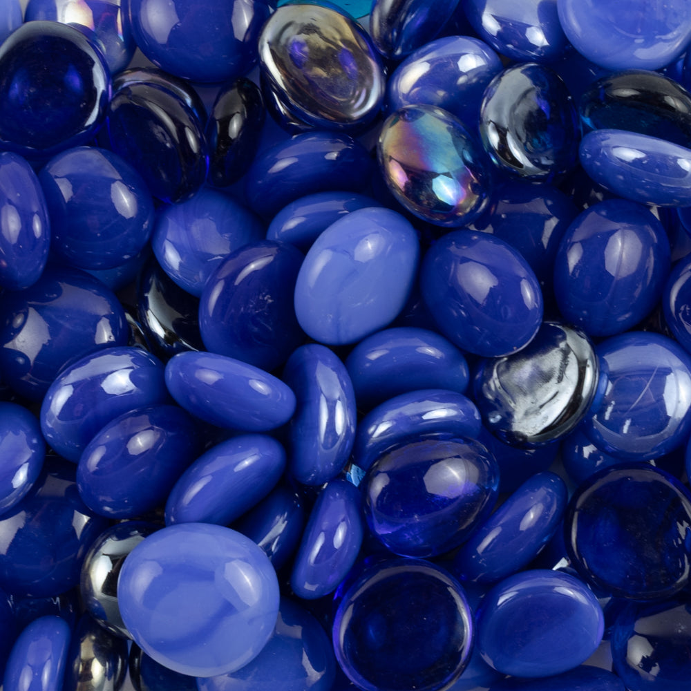 Glasnuggets 16-20mm  Blaumischung