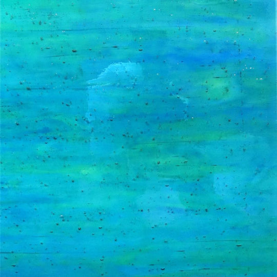 Glass Plate Teal Iridised
