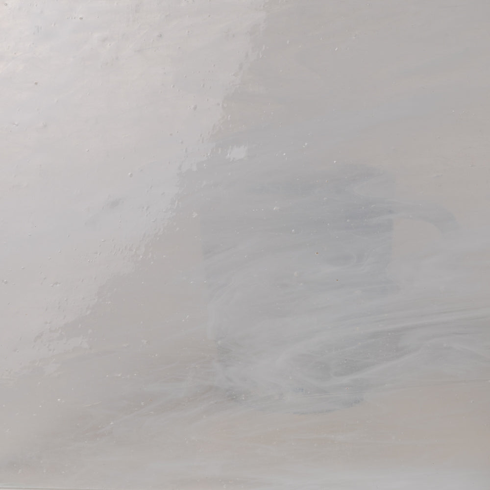 Glass Plate White Wispy