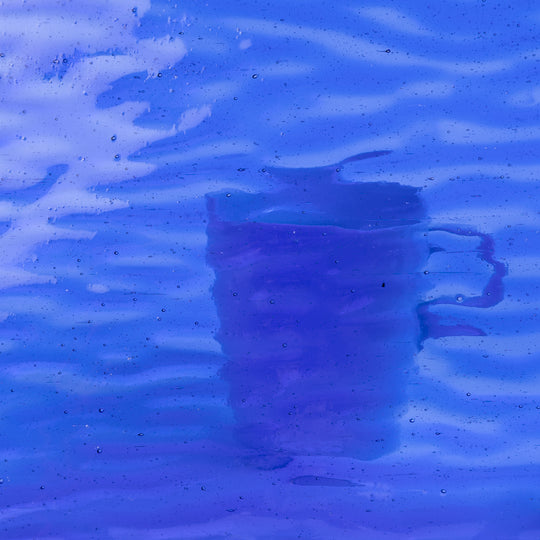 Plaque de Verre Bleu Vagues Douces