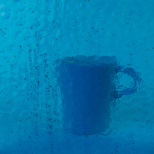 Glass Plate Turquoise Hanmered