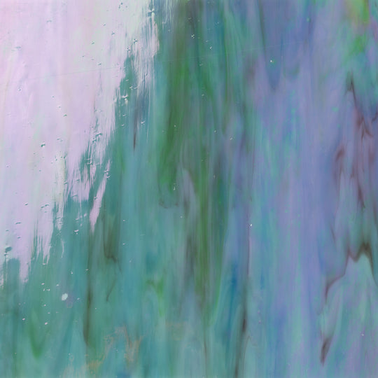 Glass Plate Soft Teal Marble Iridised 