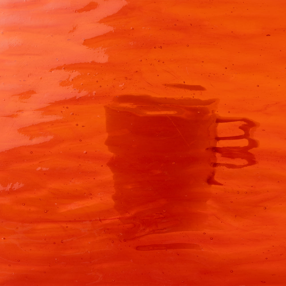 Plaque de Verre Mandarine Profonde Ondulée