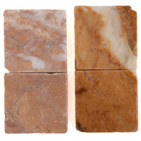 Marble 20x20mm  Orange Red