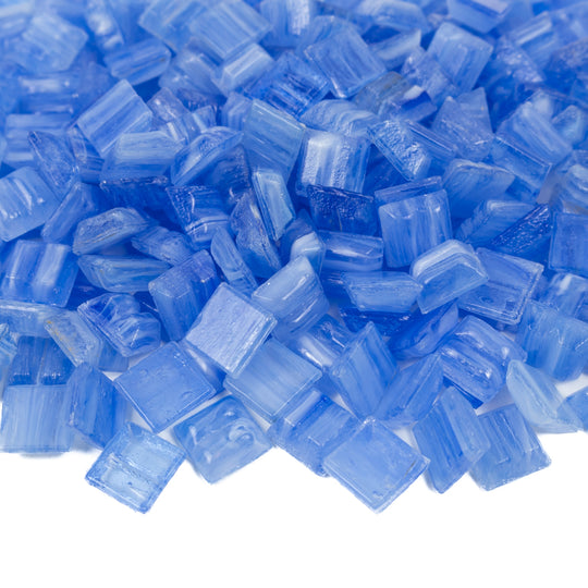 Pâtes De Verre Veiné D'or 10mm   Bleu Bijou