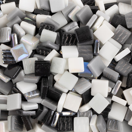 Ottoman 12mm Mélange Noir Blanc