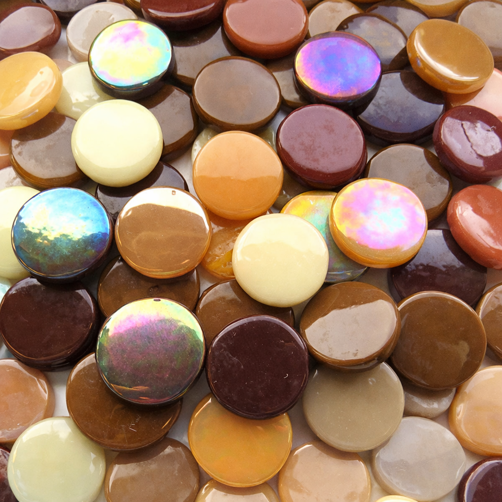 Rounds 18mm  Brown Mix