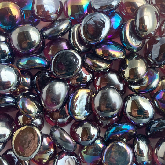 Glasnuggets 16-20mm  Diamant-Amythist