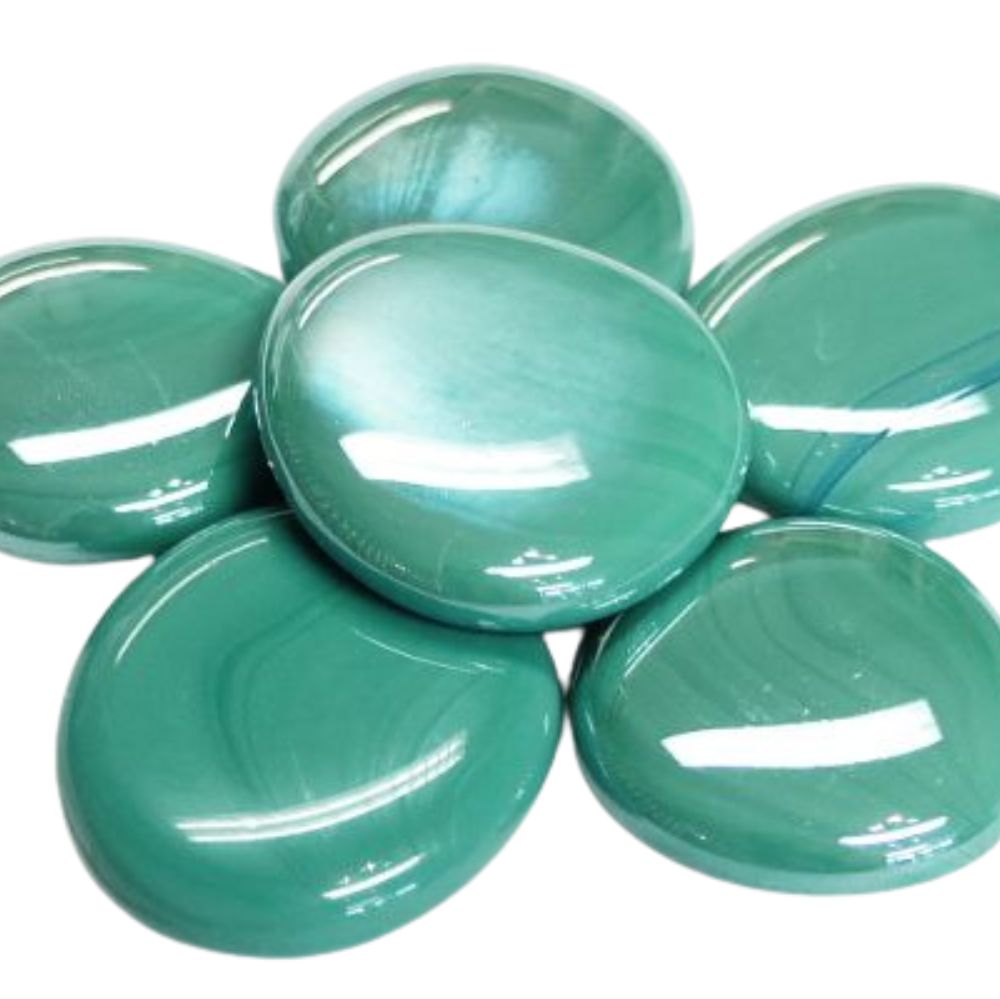 Glass Nuggets XL 30-36mm Opal Teal