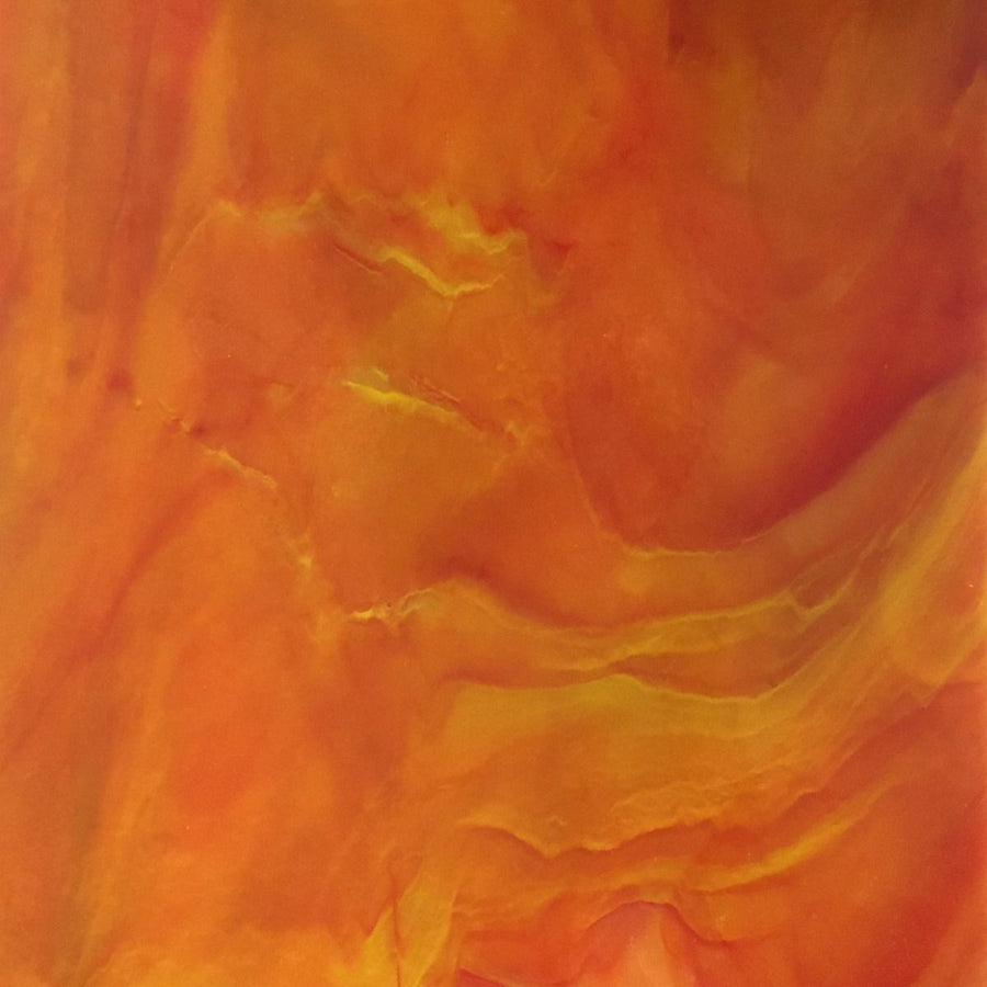 Plaque de Verre Orange Foncé Jaune Opale 