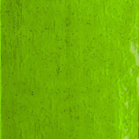 Plaque de verre vert citron néon texturée