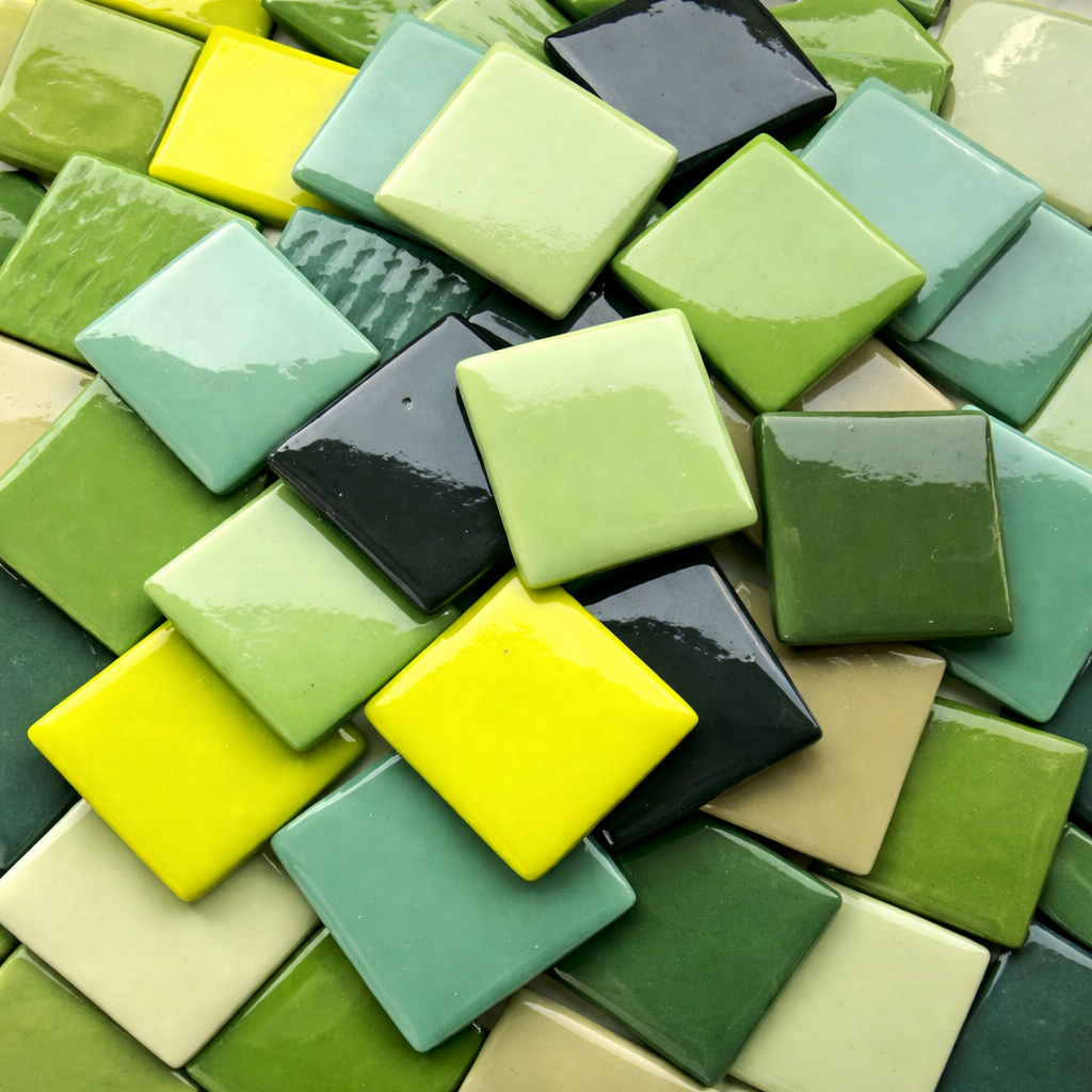 Pâte de Verre 25mm Green Mix