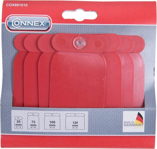 Emballage: Connex – Jeu de spatules en plastique – 4 pièces