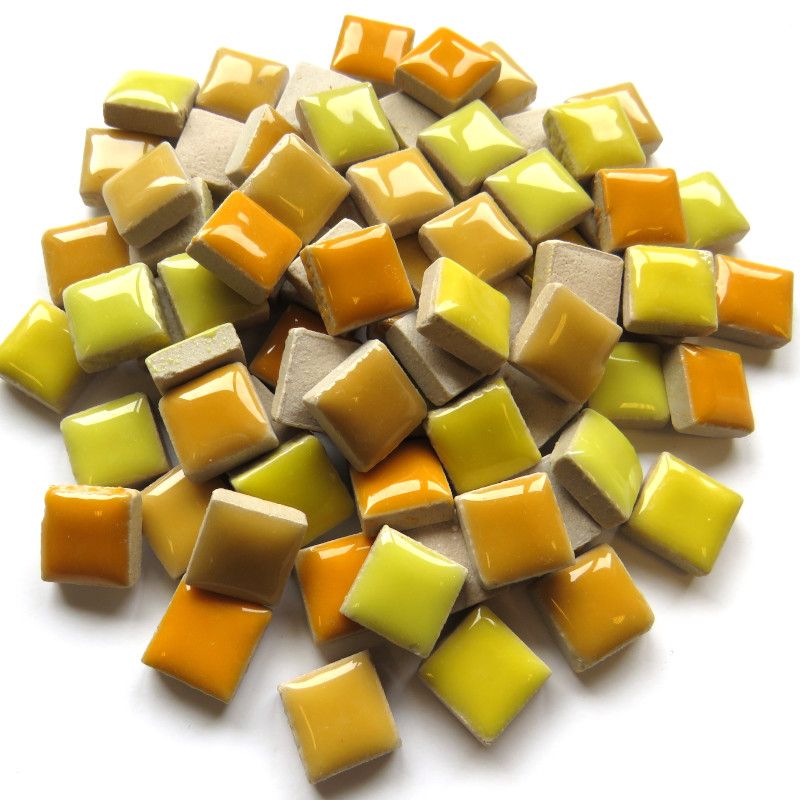 Keramik 12 mm Gelb-Orange Mischung