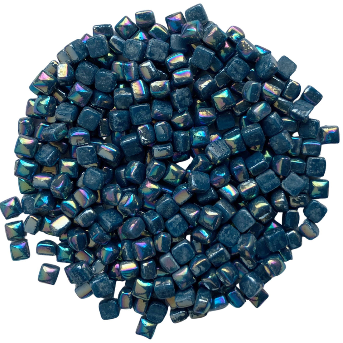 Micro Glass Cubes Iridised 4,8mm  Deep Teal