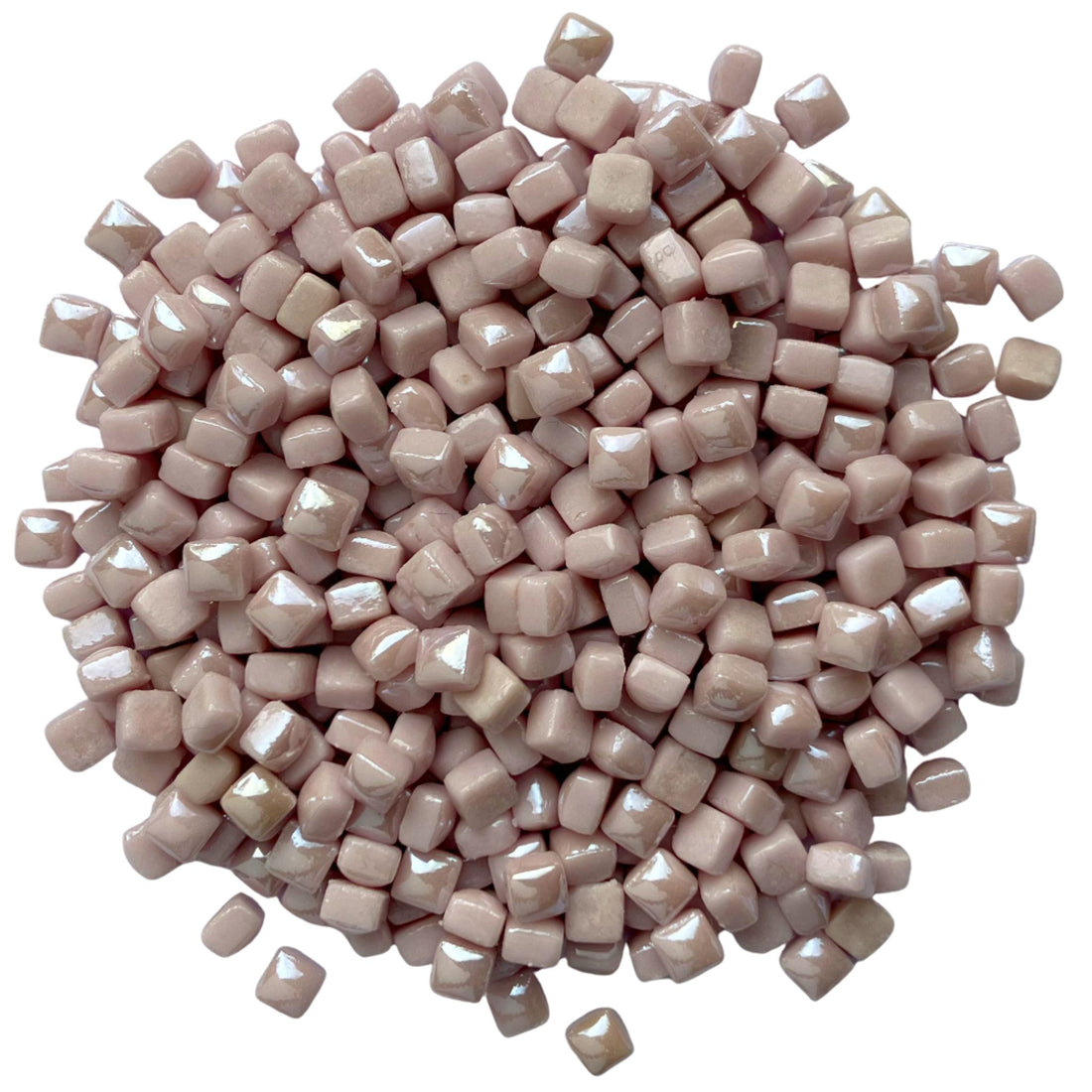 Micro Glass Cubes Iridised 4,8mm  Pink