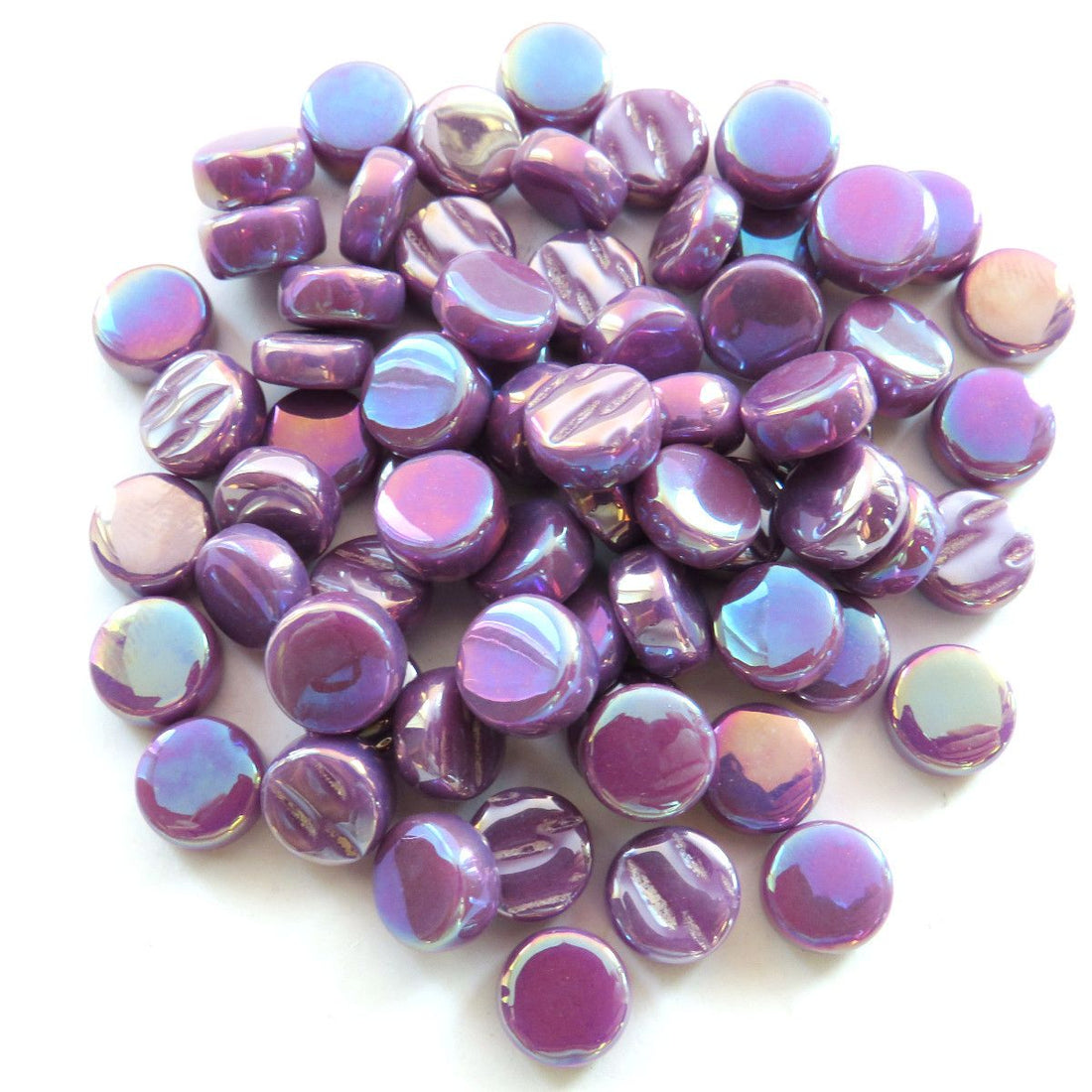 Mini Pastilles De Verre Nacrées 8mm Magenta