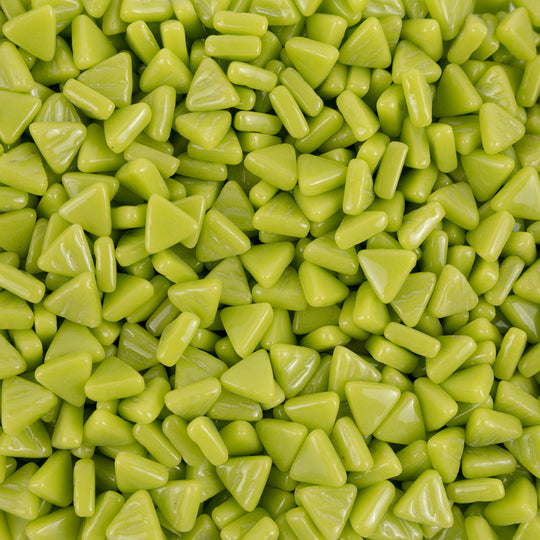 Mini Glass Mosaic Triangle Acid Green