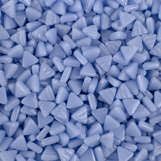 Mini Glass Mosaic Triangle Light Blue