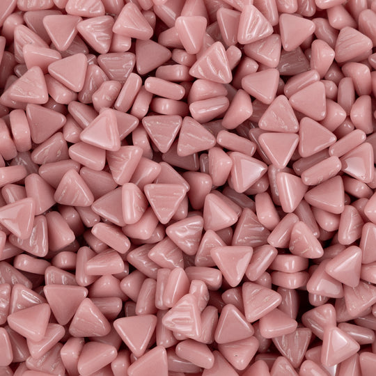 Mini Glass Mosaic Triangle Dark Pink