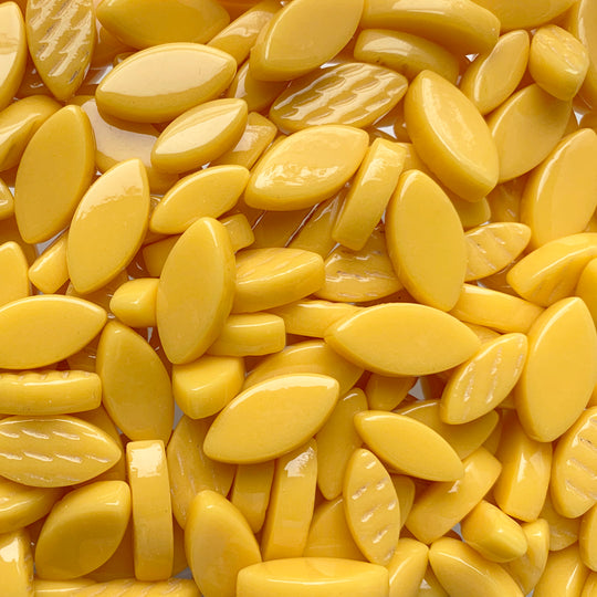 Mosaiksteinen Elipsenform Glas Goldrute