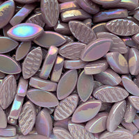 Mosaiksteinen Elipsenform Perle Glas Flieder