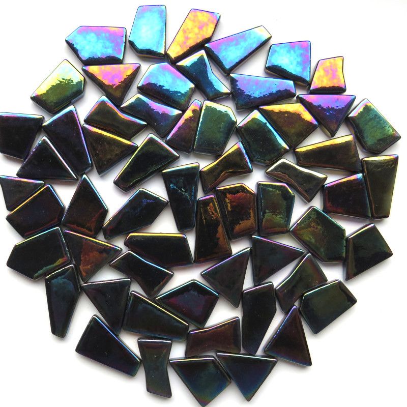 Ottoman Puzzles Iridescent Opal Black