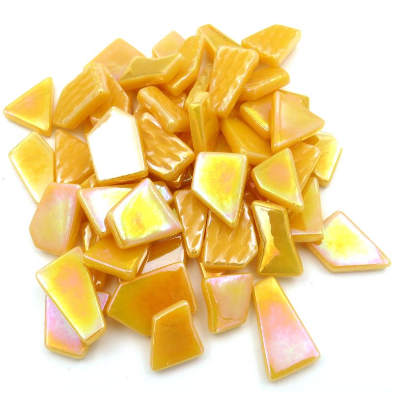 Ottoman Puzzle Irisé Jaune Foncé