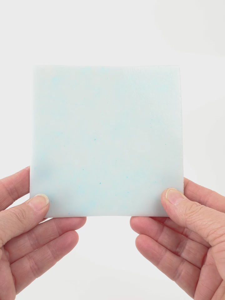 Video showing Morasutti Smalti mosaic tile – turquoise – 11.5 x 11.5 cm, rotated to show full tile