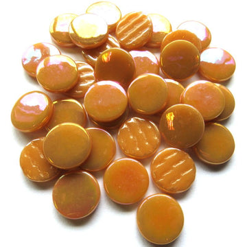 Pastilles De Verre Nacrées 18mm Caramel 